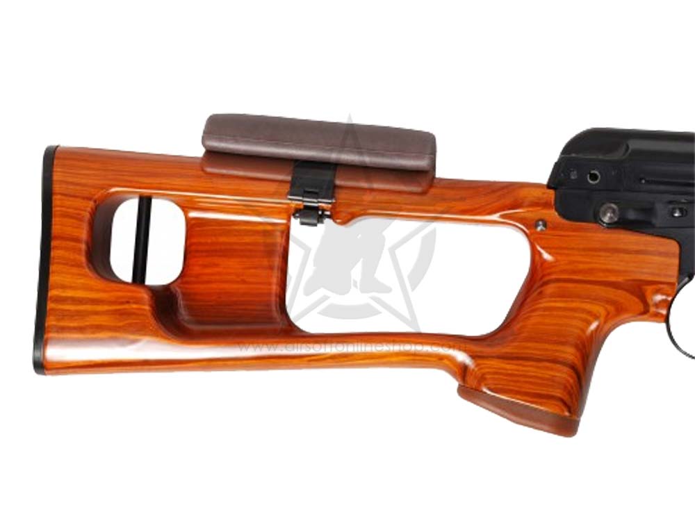 WE Aluminum Alloy Real Wood Open Bolt SVD Dragunov GBB Sniper Airsoft