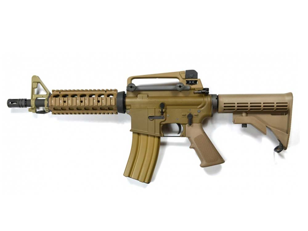 WE M4 CQB CO2 TAN Open Bolt 6mm Co2 Blow Back Airsoft Rifles